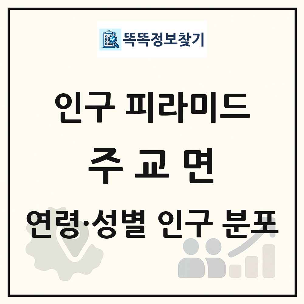 주교면 인구 피라미드 링크 그림